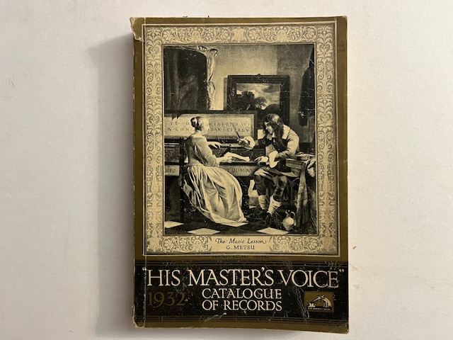 Catalogue of 'His master's voice' records
